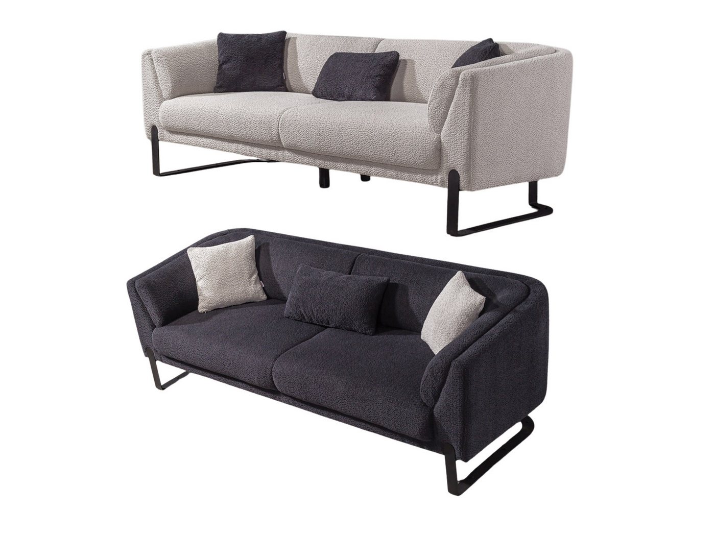 Villa Möbel Polstergarnitur Savana, (Sofa Set, Set besteht aus: 3 Sitzer+3 Sitzer), Quality Made in Turkey- Pflegeleichter Webstoff von Villa Möbel
