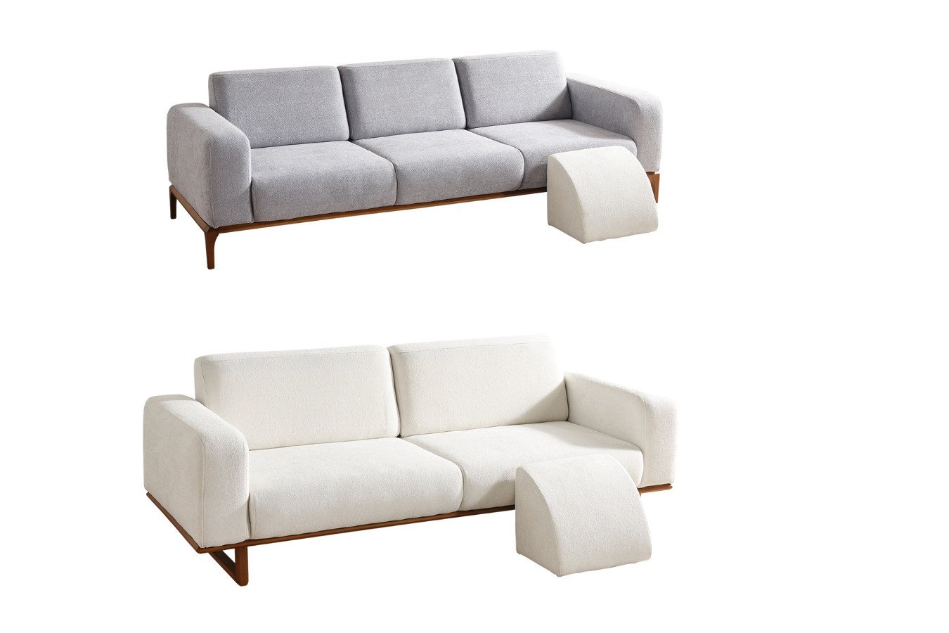 Villa Möbel Polstergarnitur Serenity, (Set, 2-tlg), Hand Made Qualtiy, pflegeleichter Mikrofaserstoff von Villa Möbel