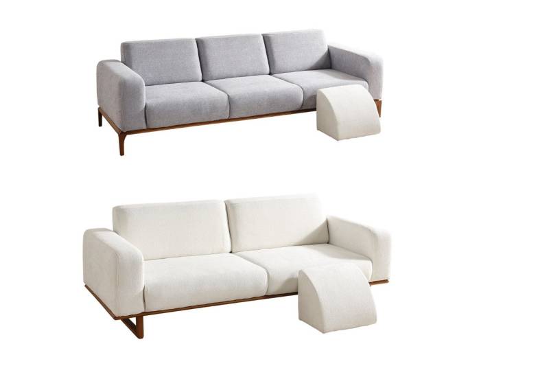 Villa Möbel Polstergarnitur Serenity, (Set, 2-tlg), Hand Made Qualtiy, pflegeleichter Mikrofaserstoff von Villa Möbel