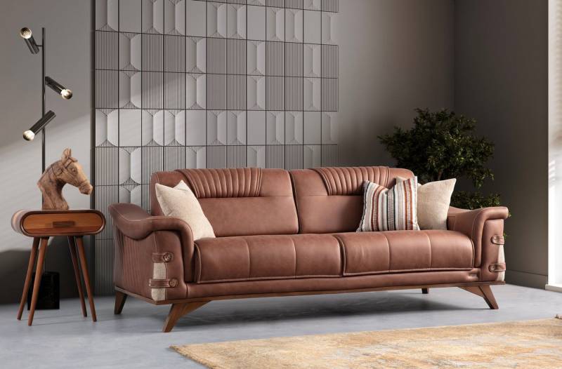 Villa Möbel Sofa Aaron, 1 Stk. 2-Sitzer, Hand Made Qualtiy, modernes Design, verstellbare Rückenlehne von Villa Möbel