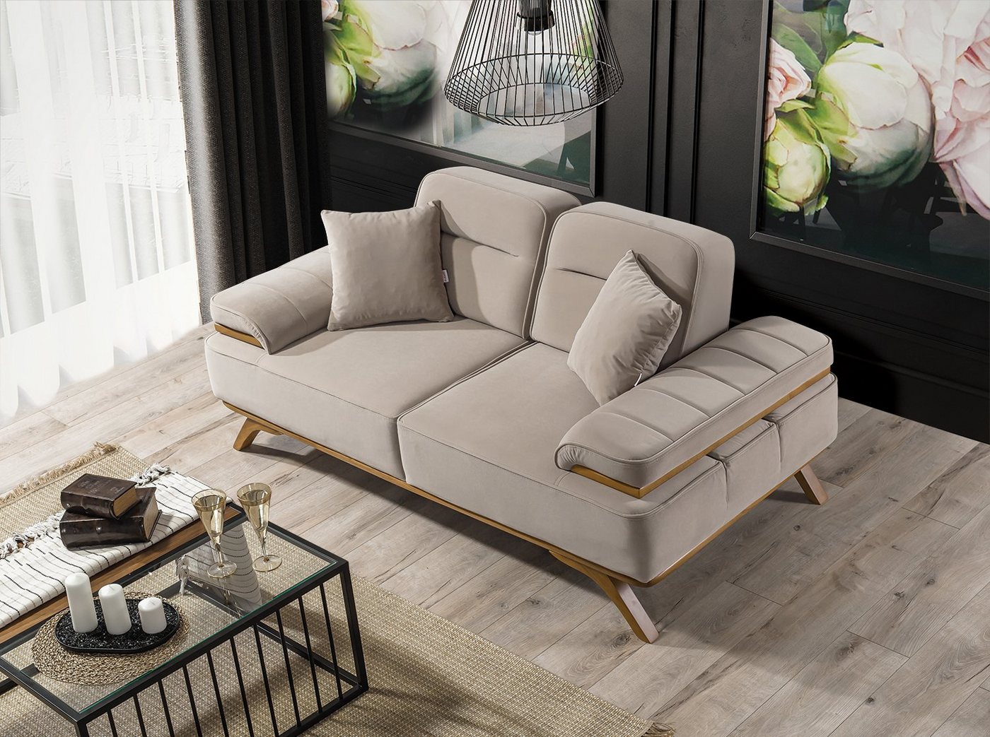 Villa Möbel Sofa Andorra, 1 Stk. 3-Sitzer, mit Relax-/Bettfunktion durch verstellbare Rückenlehne Villa Möbel Sofa Andorra, 1 Stk. 3-Sitzer, mit Relax-/Bettfunktion durch verstellbare Rückenlehne von Villa Möbel