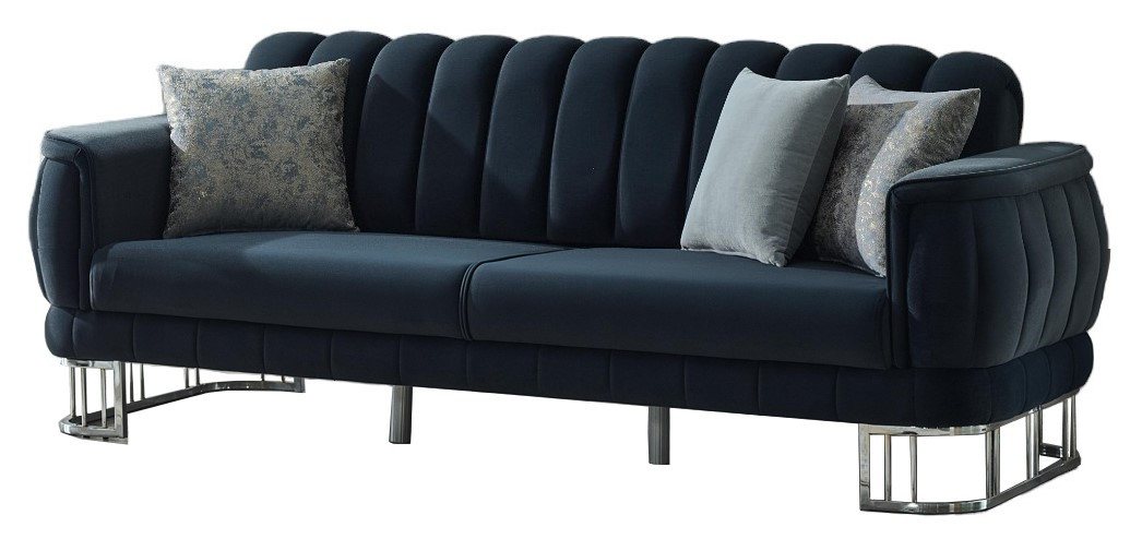 Villa Möbel Sofa Apollon, 1 Stk. 3-Sitzer, Hand Made Quality, pflegeleichter Mikrofasersamtstoff von Villa Möbel