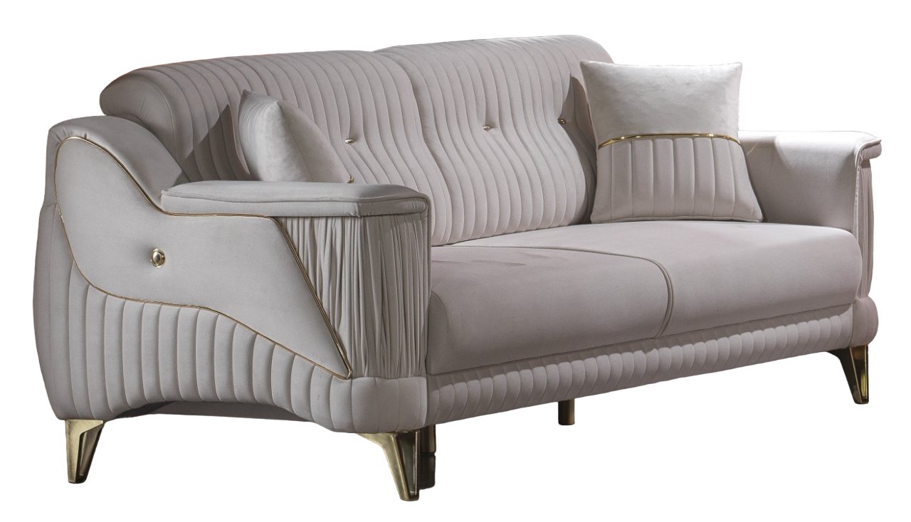 Villa Möbel Sofa Asia, 1 Stk. 3-Sitzer, Hand Made Quality, pflegeleichter Mikrofasersamtstoff von Villa Möbel