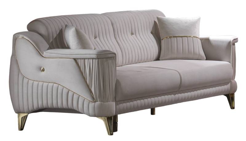 Villa Möbel Sofa Asia, 1 Stk. 3-Sitzer, Hand Made Quality, pflegeleichter Mikrofasersamtstoff von Villa Möbel