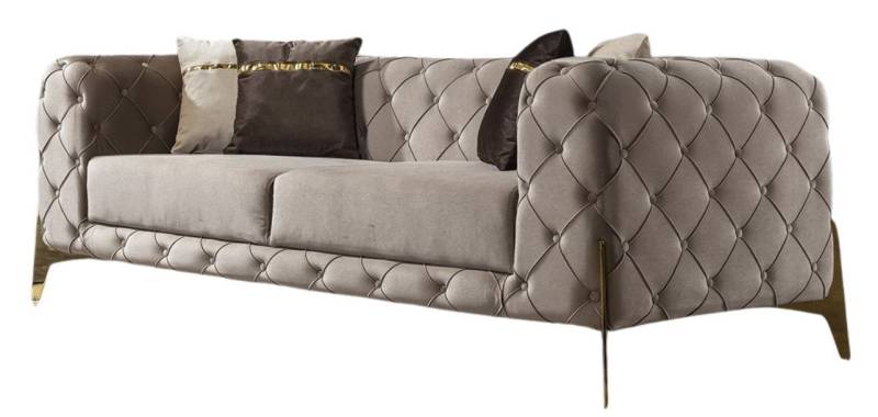 Villa Möbel Sofa Bari, 1 Stk. 3-Sitzer, Handmade Quality,strapazierfähiger,pflegeleichter Mikrofaserstoff von Villa Möbel