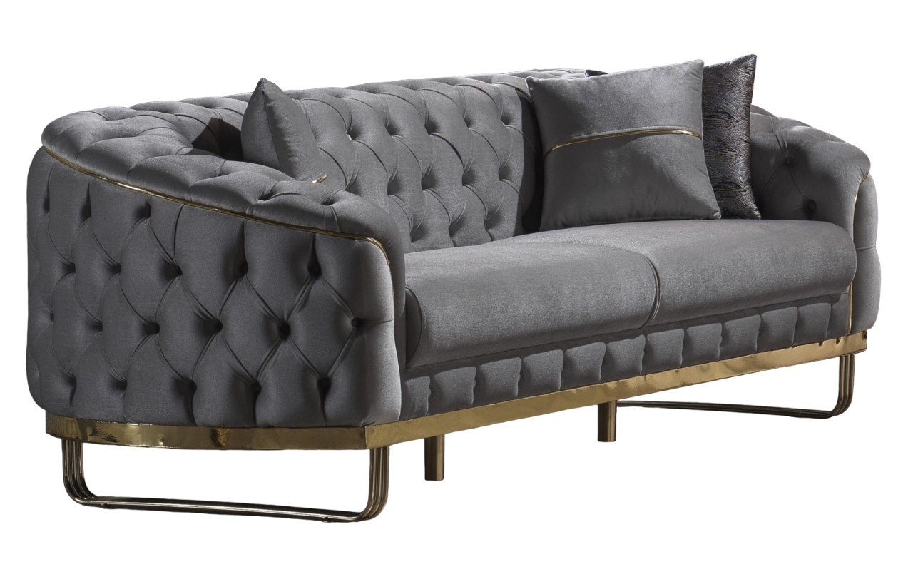 Villa Möbel Sofa Bellezza, 1 Stk. 2-Sitzer, Hand Made Quality, pflegeleichter Mikrofasersamtstoff von Villa Möbel