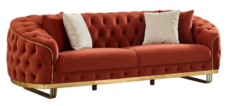 Villa Möbel Sofa Bellezza, 1 Stk. 3-Sitzer, Hand Made Quality, pflegeleichter Mikrofasersamtstoff von Villa Möbel