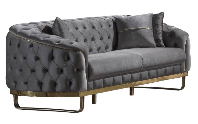 Villa Möbel Sofa Bellezza, 1 Stk. 3-Sitzer, Hand Made Quality, pflegeleichter Mikrofasersamtstoff von Villa Möbel