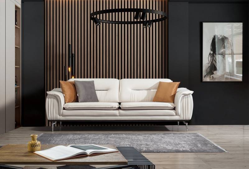Villa Möbel Sofa Bologna, 1 Stk. 3-Sitzer, mit Relax-/Bettfunktion durch umklappbare Rückenlehne von Villa Möbel