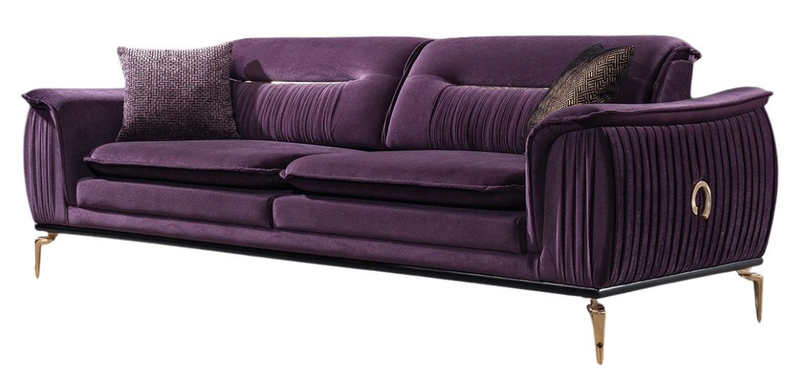 Villa Möbel Sofa Bologna, 1 Stk. 3-Sitzer, mit Relax-/Bettfunktion durch umklappbare Rückenlehne von Villa Möbel