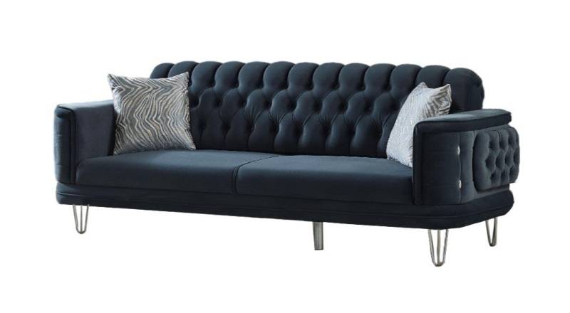 Villa Möbel Sofa Carlo, 1 Stk. 2-Sitzer, Hand Made Quality, pflegeleichter Mikrofasersamtstoff von Villa Möbel