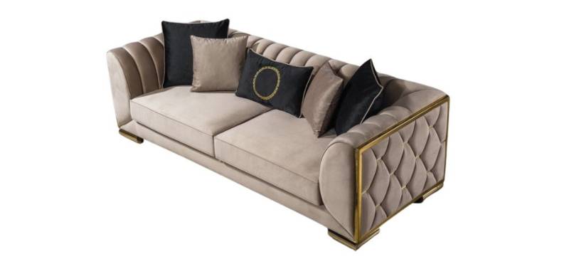 Villa Möbel Sofa Casablanca, 1 Stk. 2-Sitzer, Handmade Quality,strapazierfähiger,pflegeleichter Mikrofaserstoff von Villa Möbel