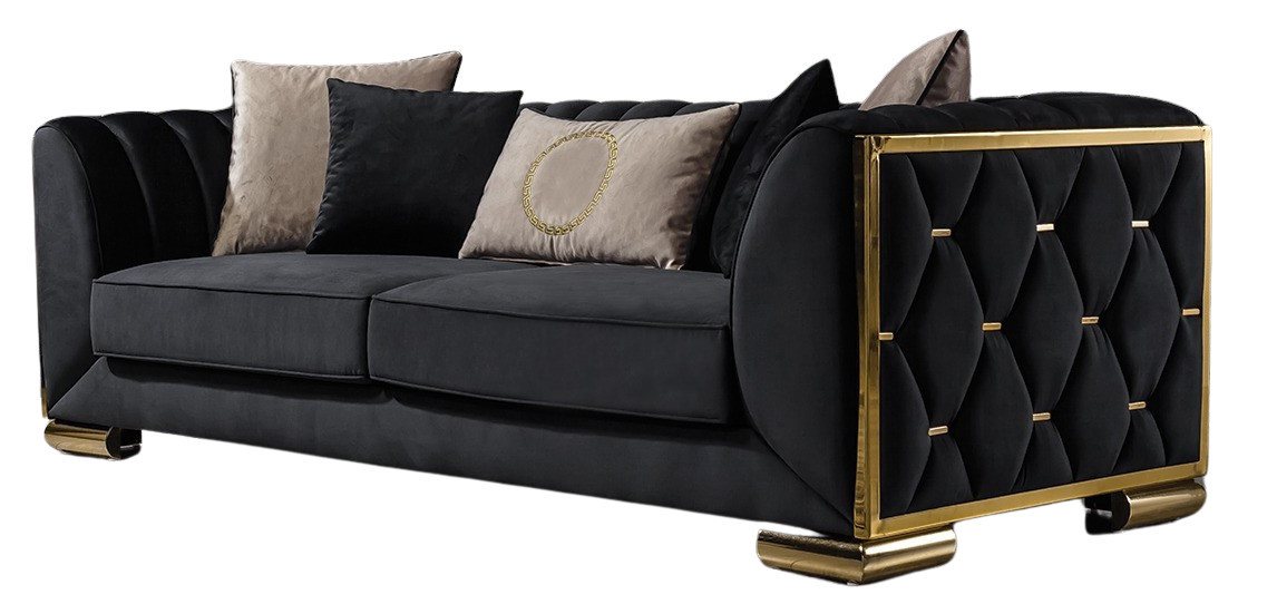 Villa Möbel Sofa Casablanca, 1 Stk. 3-Sitzer, Handmade Quality,strapazierfähiger,pflegeleichter Mikrofaserstoff von Villa Möbel