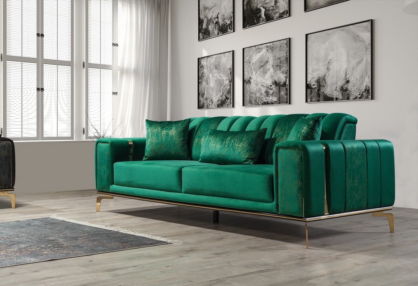 Villa Möbel Sofa Eden, Set, mit Relax-/Bettfunktion durch umklappbare Rückenlehne Villa Möbel Sofa Eden, Set, mit Relax-/Bettfunktion durch umklappbare Rückenlehne von Villa Möbel