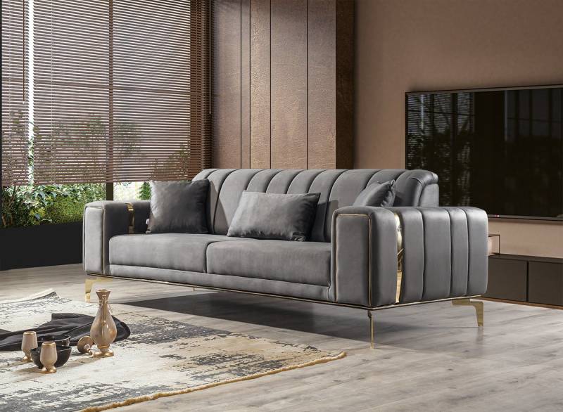 Villa Möbel Sofa Eden, Set, mit Relax-/Bettfunktion durch umklappbare Rückenlehne von Villa Möbel