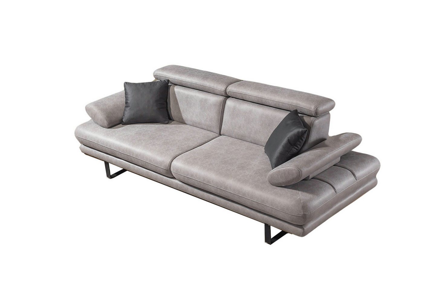 Villa Möbel Sofa Energy Nubuk, 2-Sitzer 1 Teile, mit Relax-/Bettfunktion durch verstellbare Rückenlehne von Villa Möbel