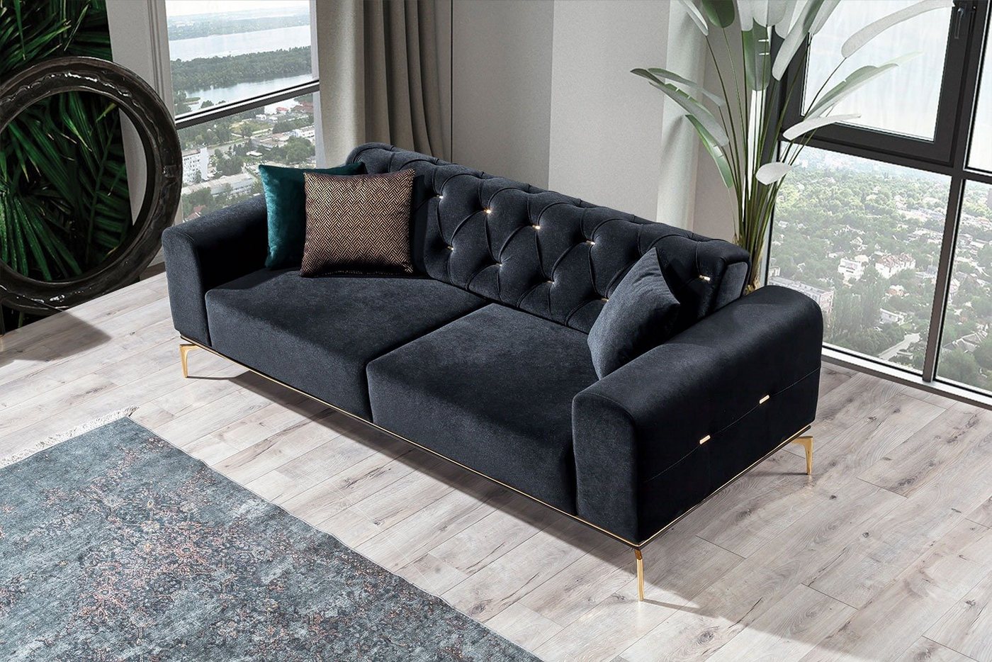 Villa Möbel Sofa Goldy, Set, mit Relax-/Bettfunktion durch umklappbare Rückenlehne Villa Möbel Sofa Goldy, Set, mit Relax-/Bettfunktion durch umklappbare Rückenlehne von Villa Möbel