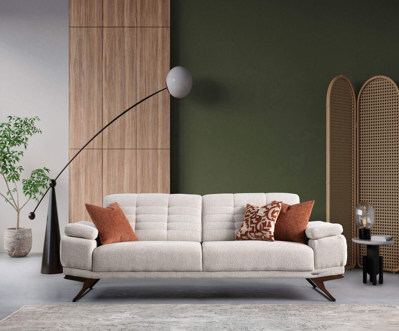 Villa Möbel Sofa Grace, 1 Stk. 2-Sitzer, mit Relax-/Bettfunktion durch verstellbare Rückenlehne von Villa Möbel