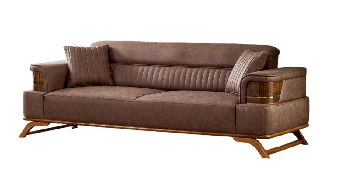Villa Möbel Sofa Haiti, 1 Stk. 3-Sitzer, mit Relax-/Bettfunktion durch umklappbare Rückenlehne von Villa Möbel