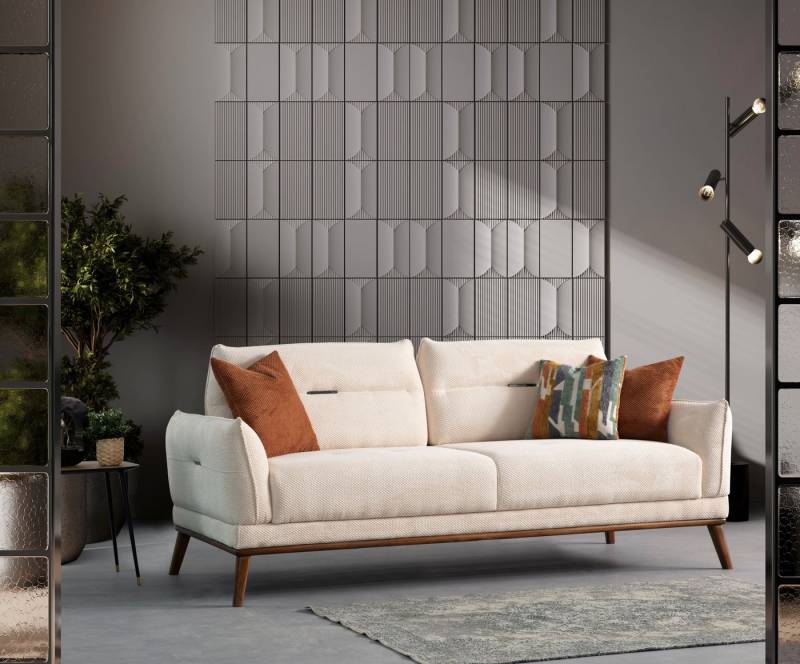 Villa Möbel Sofa Happy, 1 Stk. 2-Sitzer, mit Relax-/Bettfunktion durch verstellbare Rückenlehne von Villa Möbel