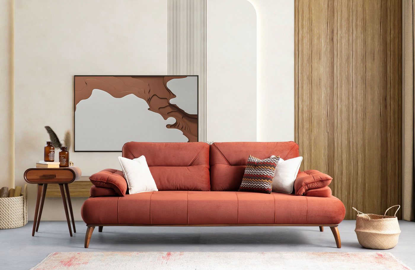 Villa Möbel Sofa Hazel, 1 Stk. 2-Sitzer, mit Relax-/Bettfunktion durch verstellbare Rückenlehne und Armlehne von Villa Möbel
