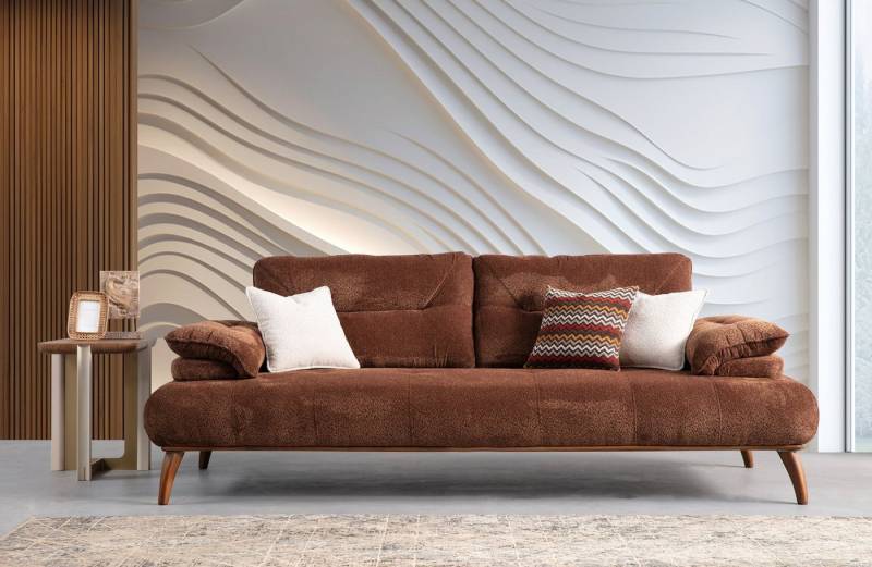 Villa Möbel Sofa Hazel, 1 Stk. 3-Sitzer, mit Relax-/Bettfunktion durch verstellbare Rückenlehne und Armlehne von Villa Möbel