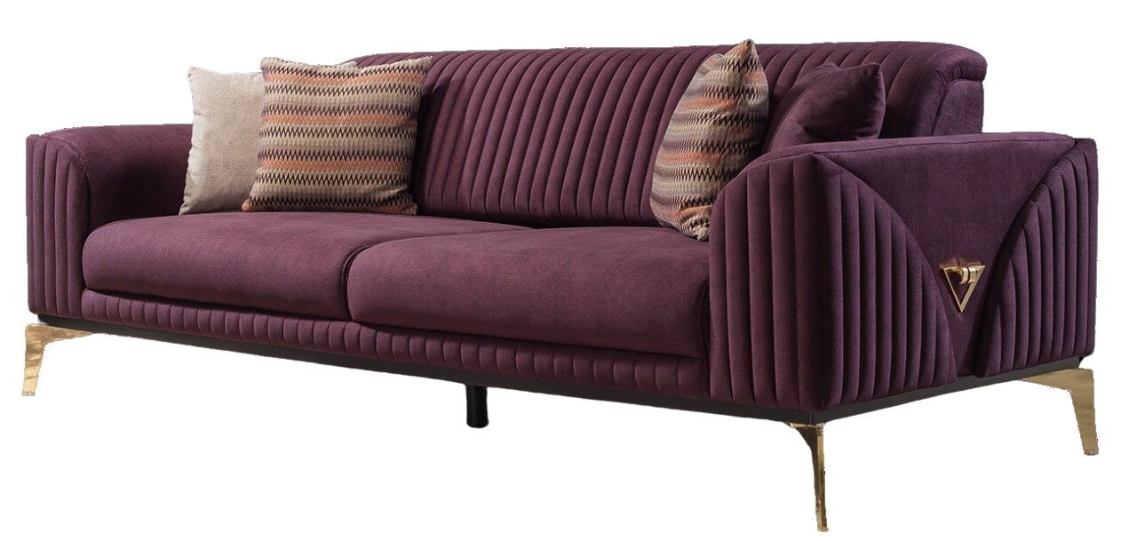 Villa Möbel Sofa Leaf, 1 Stk. 2-Sitzer, Quality Made in Turkey, Luxus-Microfaser (100% Polyester) von Villa Möbel