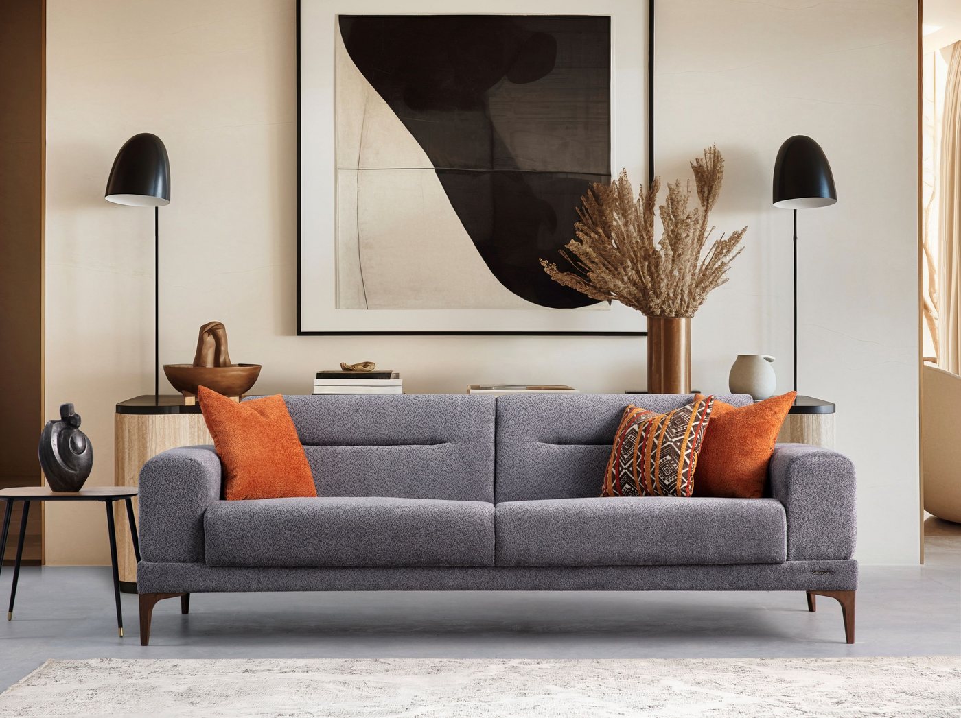 Villa Möbel Sofa Lush, 1 Stk. 3-Sitzer, mit Relax-/Bettfunktion durch aufklappbare Sitzfläche von Villa Möbel
