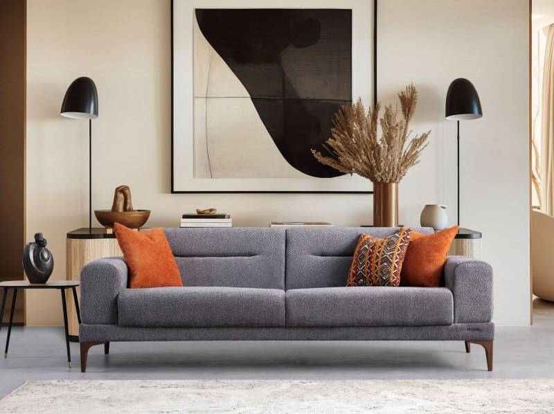 Villa Möbel Sofa Lush, 1 Stk. 3-Sitzer, mit Relax-/Bettfunktion durch aufklappbare Sitzfläche von Villa Möbel