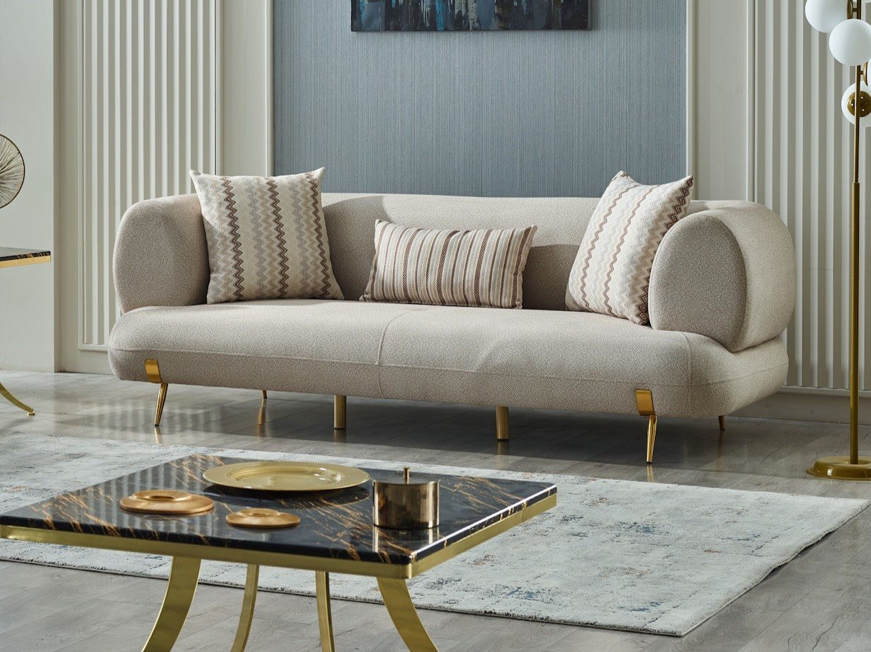 Villa Möbel Sofa Monet, 1 Stk. 2-Sitzer, Hand Made Quality, pflegeleichter Mikrofasersamtstoff von Villa Möbel