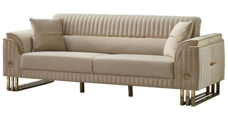 Villa Möbel Sofa New Flavia, 1 Stk. 2-Sitzer, Hand Made Quality, pflegeleichter Mikrofasersamtstoff von Villa Möbel