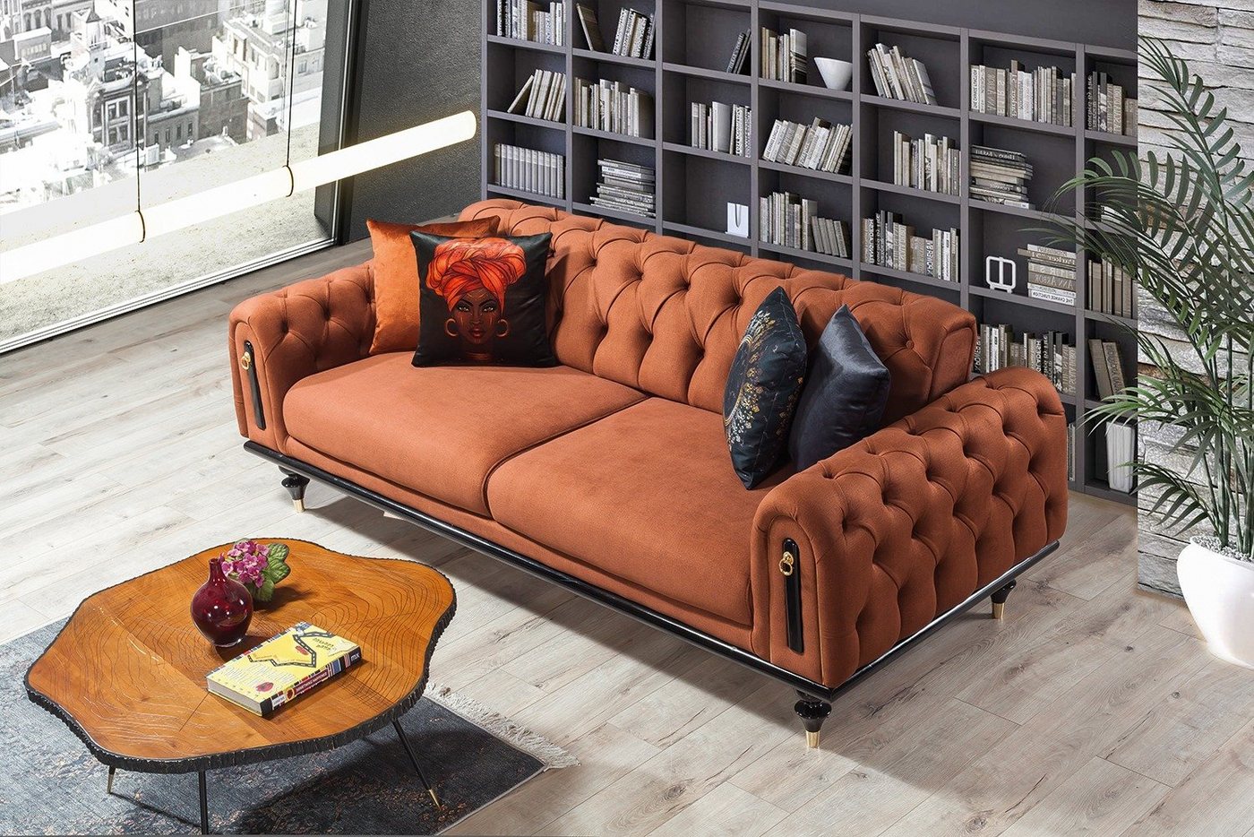 Villa Möbel Sofa Pablo, 1 Stk. 2-Sitzer, Quality Made in Turkey, Luxus-Microfaser (100% Polyester) von Villa Möbel