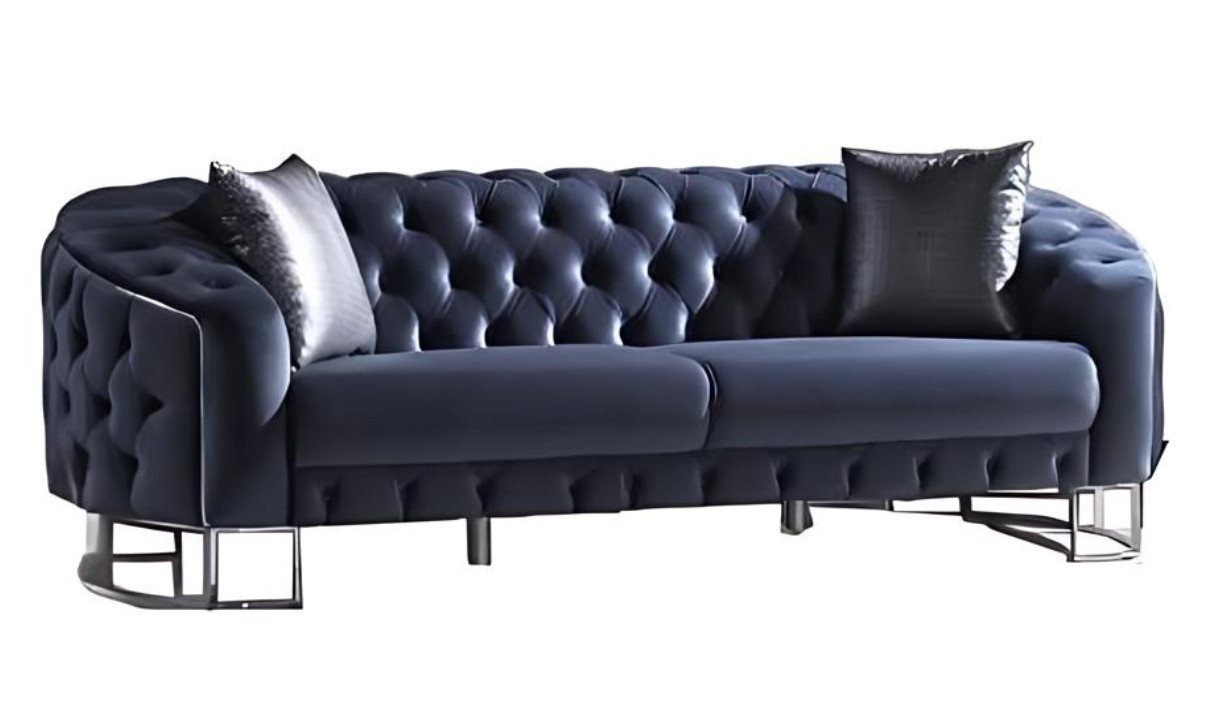 Villa Möbel Sofa Rocco, 1 Stk. 3-Sitzer, Hand Made Quality, pflegeleichter Mikrofasersamtstoff von Villa Möbel