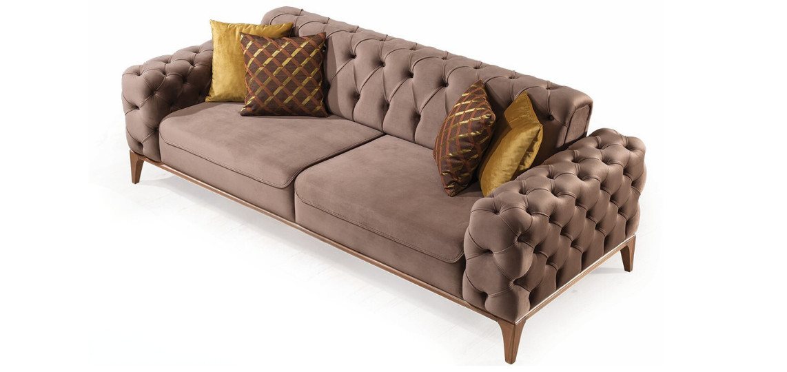 Villa Möbel Sofa Roma, Set, mit Relax-/Bettfunktion durch umklappbare Rückenlehne von Villa Möbel