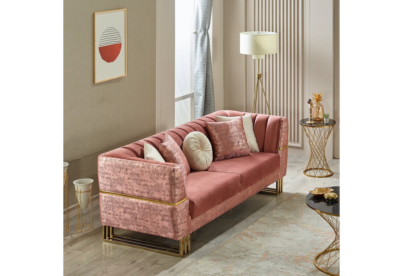 Villa Möbel Sofa Rosalia, 1 Stk. 2-Sitzer, Hand Made Quality, pflegeleichter Mikrofasersamtstoff Villa Möbel Sofa Rosalia, 1 Stk. 2-Sitzer, Hand Made Quality, pflegeleichter Mikrofasersamtstoff von Villa Möbel