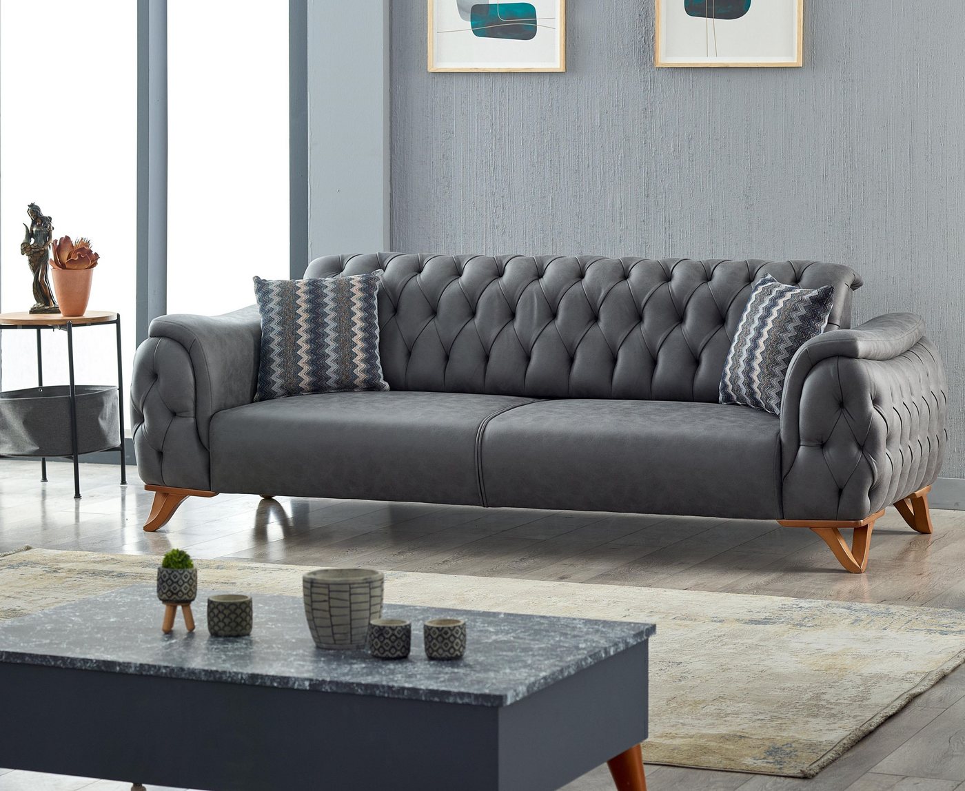 Villa Möbel Sofa Sigma, 1 Stk. 2-Sitzer, Hand Made Quality, pflegeleichter Mikrofasersamtstoff Villa Möbel Sofa Sigma, 1 Stk. 2-Sitzer, Hand Made Quality, pflegeleichter Mikrofasersamtstoff von Villa Möbel