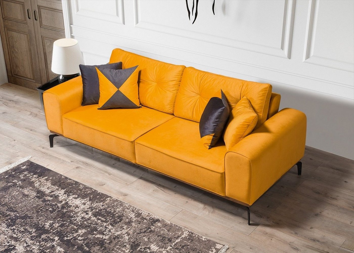Villa Möbel Sofa Tubby, 1 Stk. 2-Sitzer, mit Relax-/Bettfunktion durch umklappbare Rückenlehne von Villa Möbel