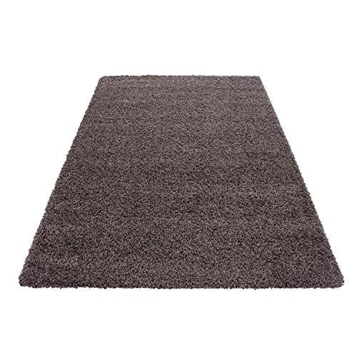 Villa Möbel Soft Shaggy Langflor hochflor Shaggy Teppich einfarbig Rechteckig Rund, Farbe:Taupe, Grösse:240 cm x 340 cm von Villa Möbel