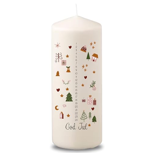 Villa Rosa Lotta – Handgemachte Weihnachtskerze Adventskerze mit Weihnachtsmotiv & Zahlen | Kerzen für Adventskalendar | 15x6 cm Kerze Weihnachtsdeko für Wohnzimmer | Weihnachstgeschenk Villa Rosa Lotta – Handgemachte Weihnachtskerze Adventskerze mit Weihnachtsmotiv & Zahlen | Kerzen für Adventskalendar | 15x6 cm Kerze Weihnachtsdeko für Wohnzimmer | Weihnachstgeschenk von Villa Rosa Lotta