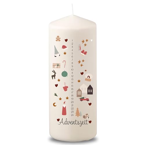 Villa Rosa Lotta – Handgemachte Weihnachtskerze Adventskerze mit Weihnachtsmotiv & Zahlen | Kerzen für Adventskalendar | 20x7 cm Kerze Weihnachtsdeko für Wohnzimmer | Weihnachstgeschenk Villa Rosa Lotta – Handgemachte Weihnachtskerze Adventskerze mit Weihnachtsmotiv & Zahlen | Kerzen für Adventskalendar | 20x7 cm Kerze Weihnachtsdeko für Wohnzimmer | Weihnachstgeschenk von Villa Rosa Lotta