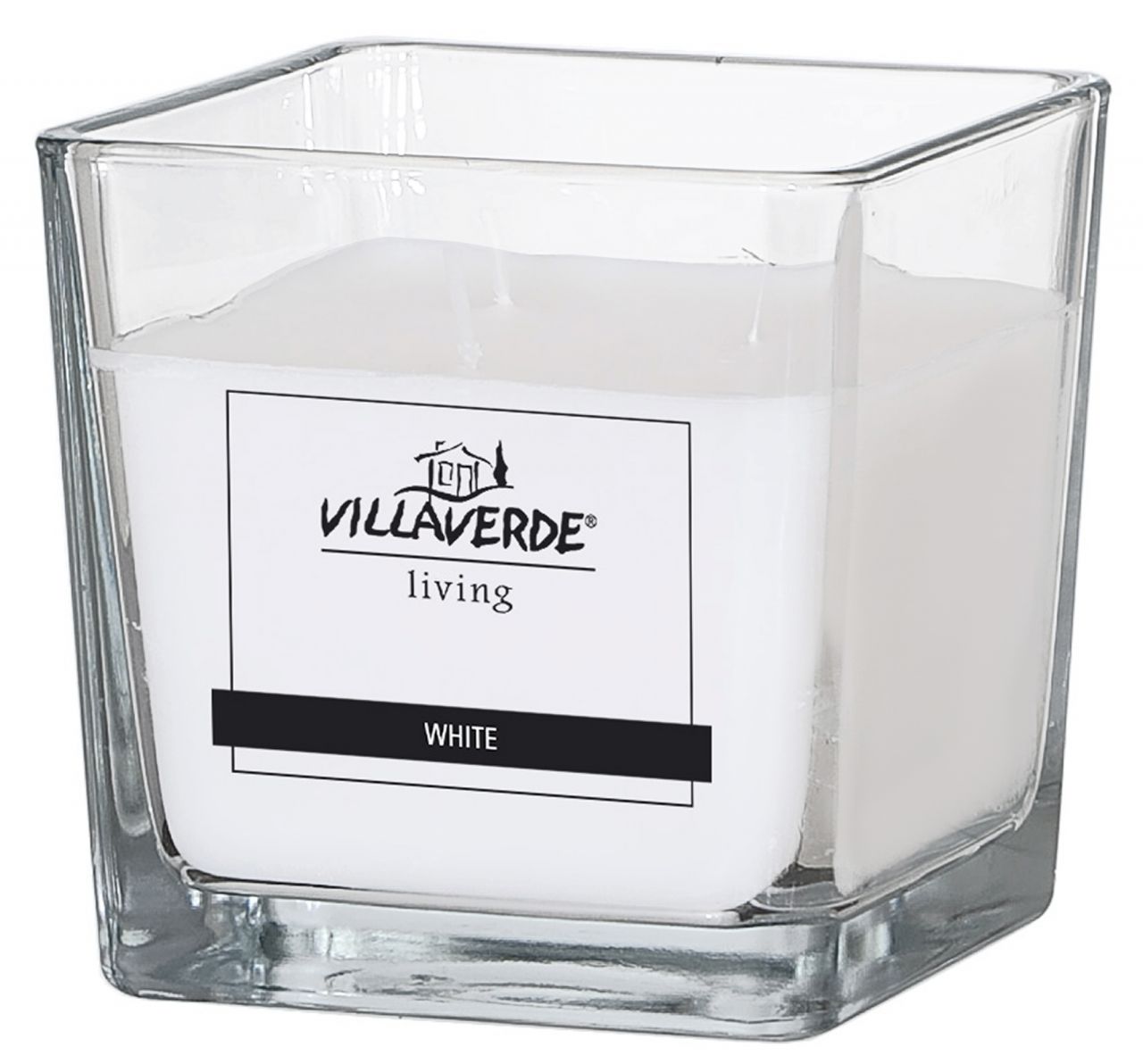 Villa Verde Duftkerze im Glas 3-Docht White, 10 x 10 x 10 cm von Villa Verde