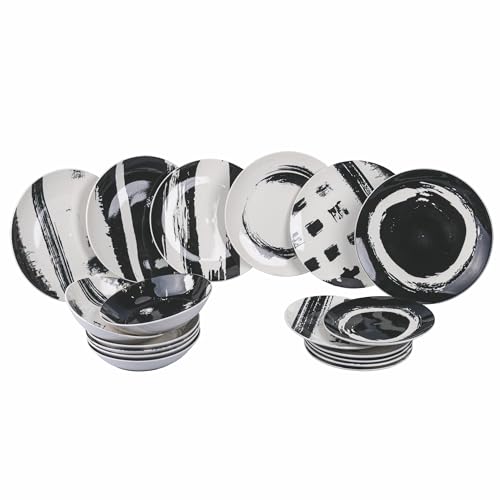 The Black Mood Tafelservice aus Porzellan, 18-teilig The Black Mood Tafelservice aus Porzellan, 18-teilig von Villa d'Este Home Tivoli 1996