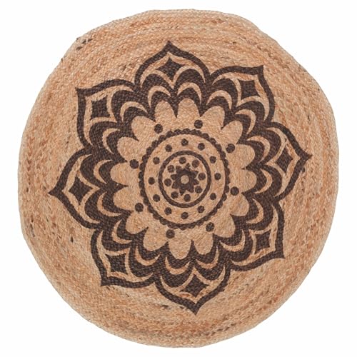 Villa d'Este Home Tivoli 1996 Runder Juteteppich Mandala Ø90 cm Simple von Villa d'Este Home Tivoli 1996
