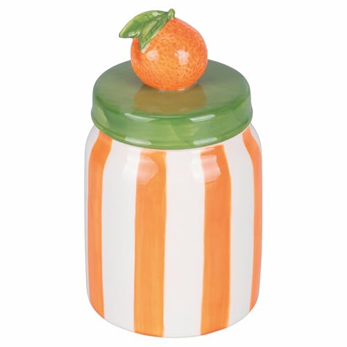 Villa d'Este Home Tivoli 2002 Vorratsdose aus Keramik, 600 ml, Deckel Mandarine, Fruit Life von Villa d'Este Home Tivoli 2002