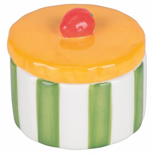 Villa d'Este Home Tivoli 2005 Fruit Life Keramik-Zuckerdose 160 ml, Deckel Erdbeere von Villa d'Este Home Tivoli 2005