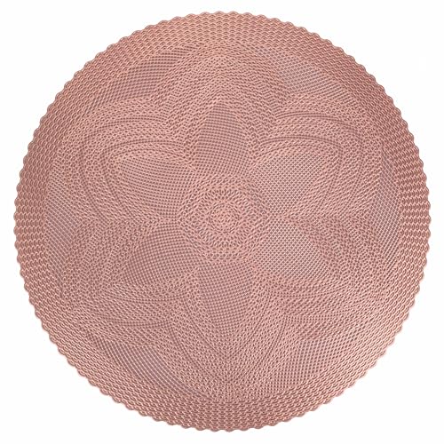 6er Set Platzdeckchen Blume Häkeloptik Ø 38 cm, Flower Rose Gold von Villa d’Este Home Tivoli