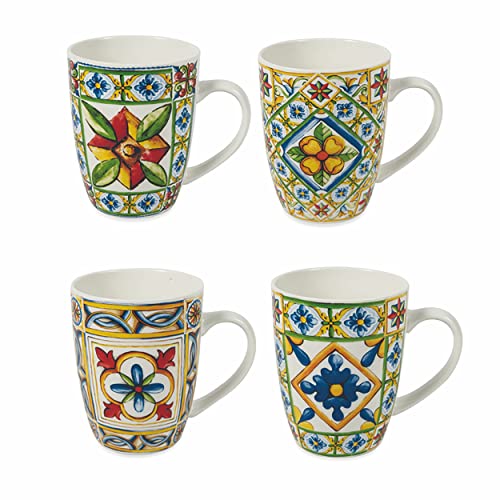 Costiera Set aus 4 Tassen aus New Bone China 300 ml von Villa d’Este Home Tivoli