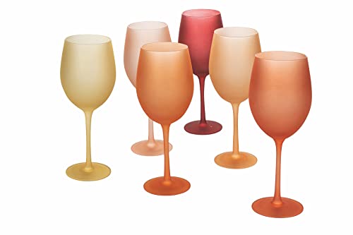 Villa d’Este Home Tivoli Happy Hour Sunset 6er Set Frosted Glas 550 ml von Villa d’Este Home Tivoli