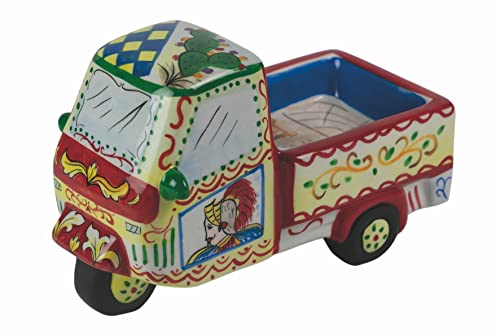 Sicily Bollerwagen handbemalt, Höhe 12 cm, aus Porzellan von Villa d’Este Home Tivoli