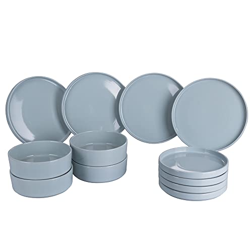 Tellerservice 12-teilig aus Steingut, 4-Sitzer, Gourmet Turquoise von Villa d'Este Home Tivoli